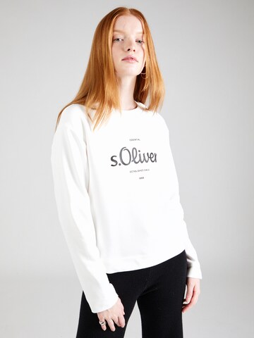 s.Oliver Sweatshirt i vit: framsida