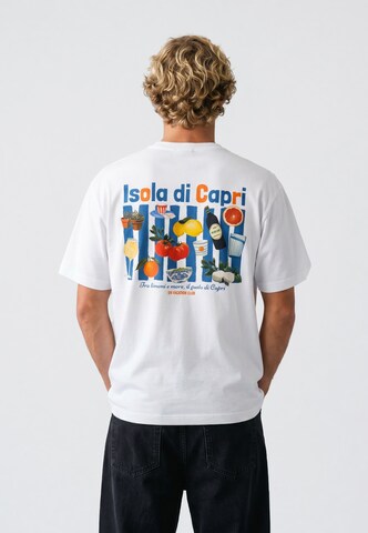 On Vacation Shirt 'Taste Of Capri' in White: front