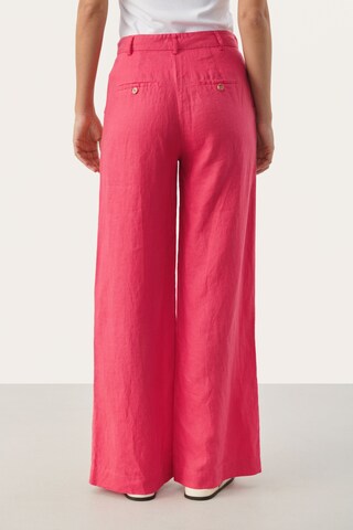 Part Two Wide leg Broek 'Ninnes' in Roze