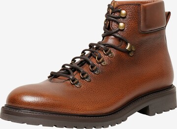 Henry Stevens Lace-Up Boots 'Barkley HB' in Brown: front
