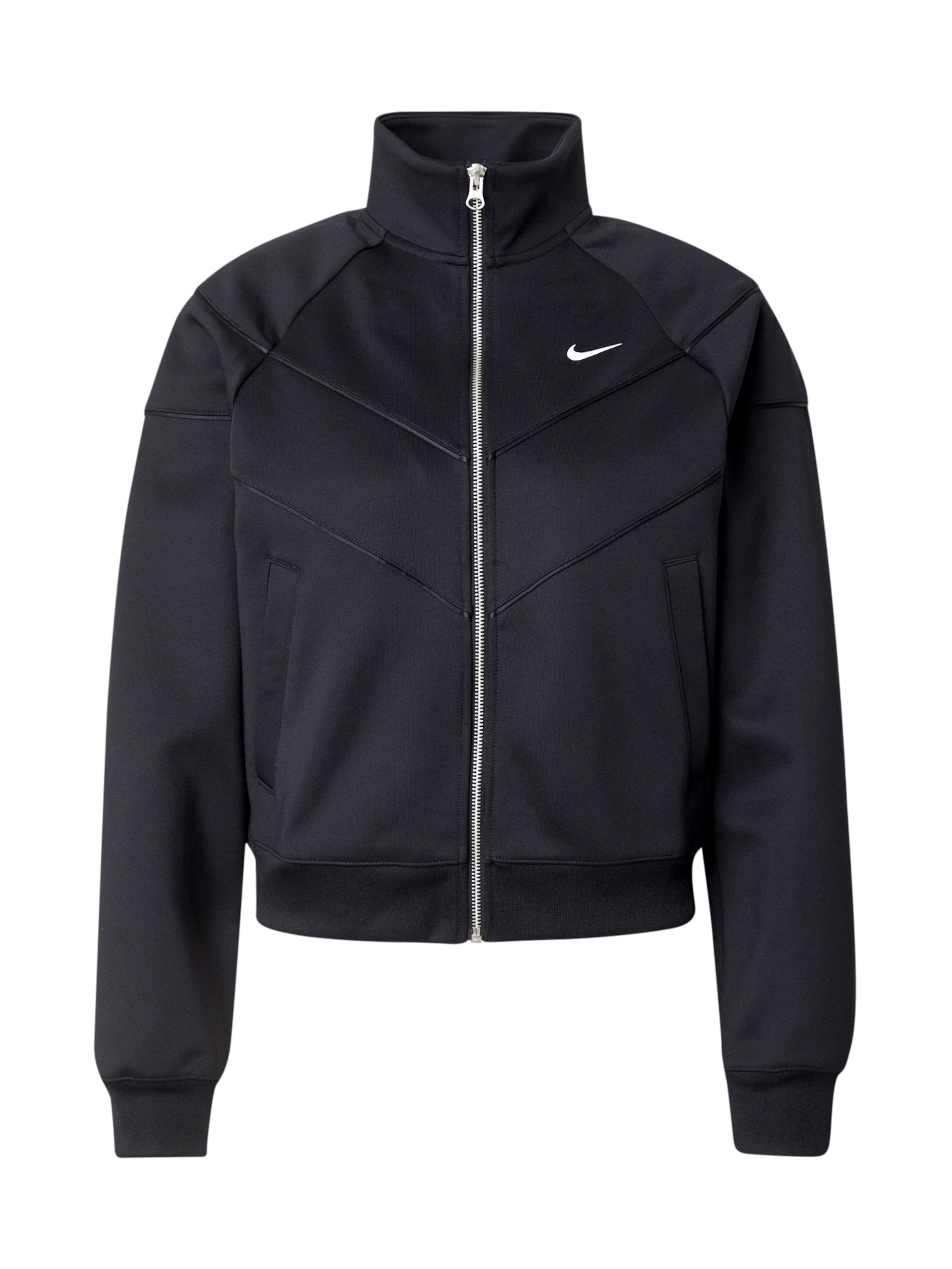 Nike Sportswear - Sudadera con cremallera en negro: frente