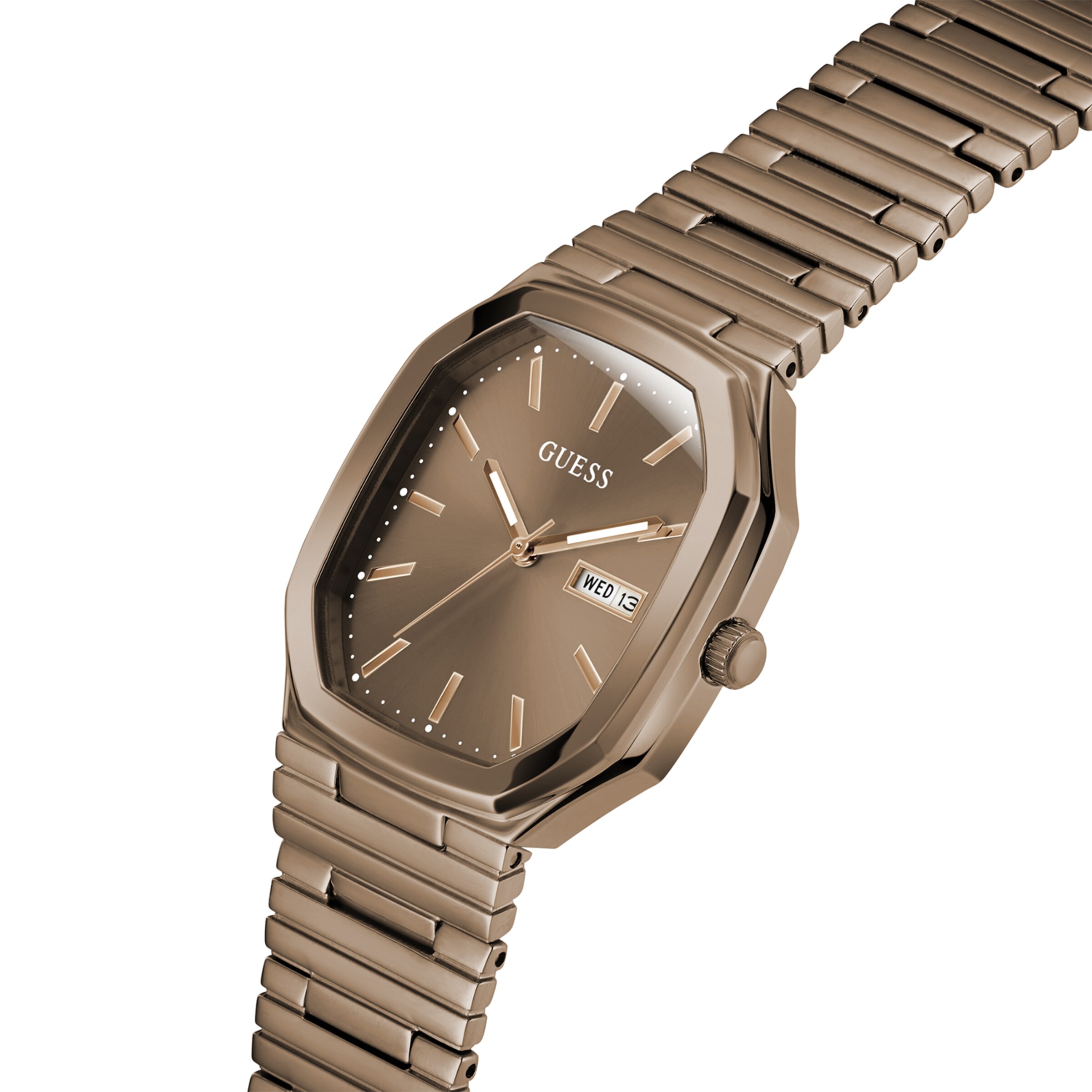 GUESS Uhr 'Oliver' in Bronze