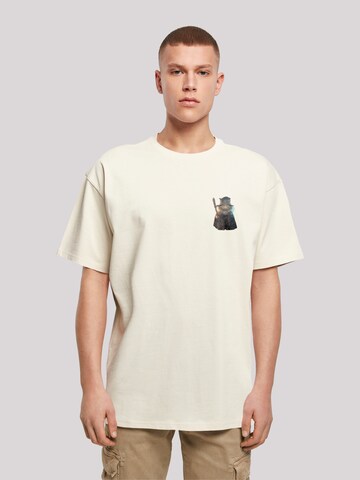 T-Shirt 'Wizard Cat' F4NT4STIC en beige