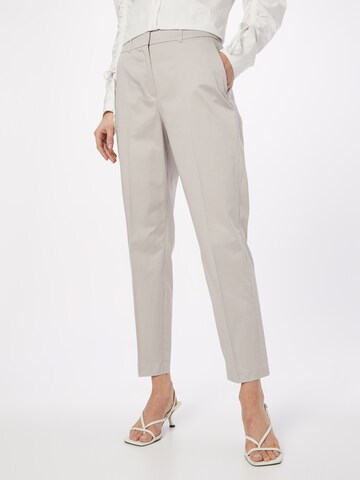 s.Oliver BLACK LABEL Regular Trousers with creases in Grey: front