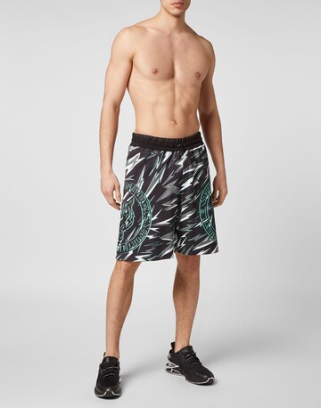 Plein Sport Regular Shorts 'Tiger' in Schwarz