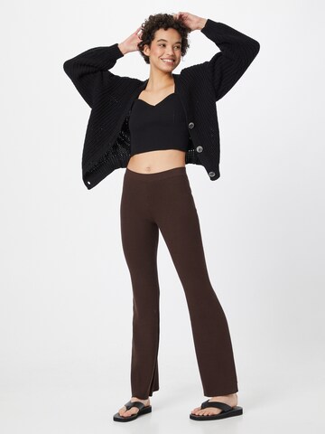 WEEKDAY Flared Trousers 'Orina' in Brown