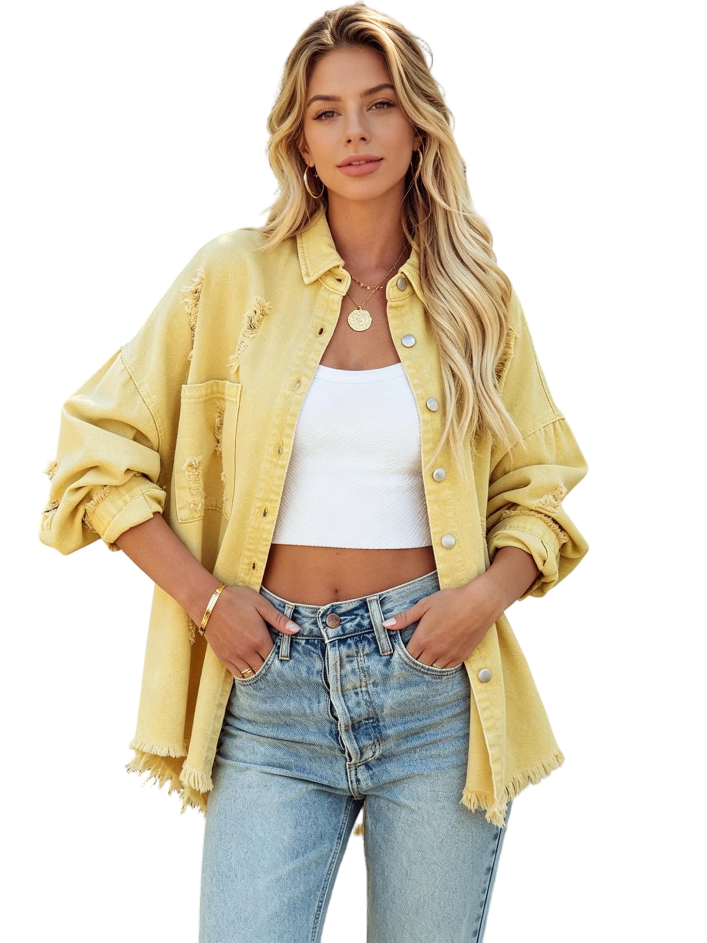 Yesfashion Between-Season Jacket in Yellow