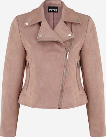 Pieces Petite Between-Season Jacket 'BEMINDA' in Pink: front