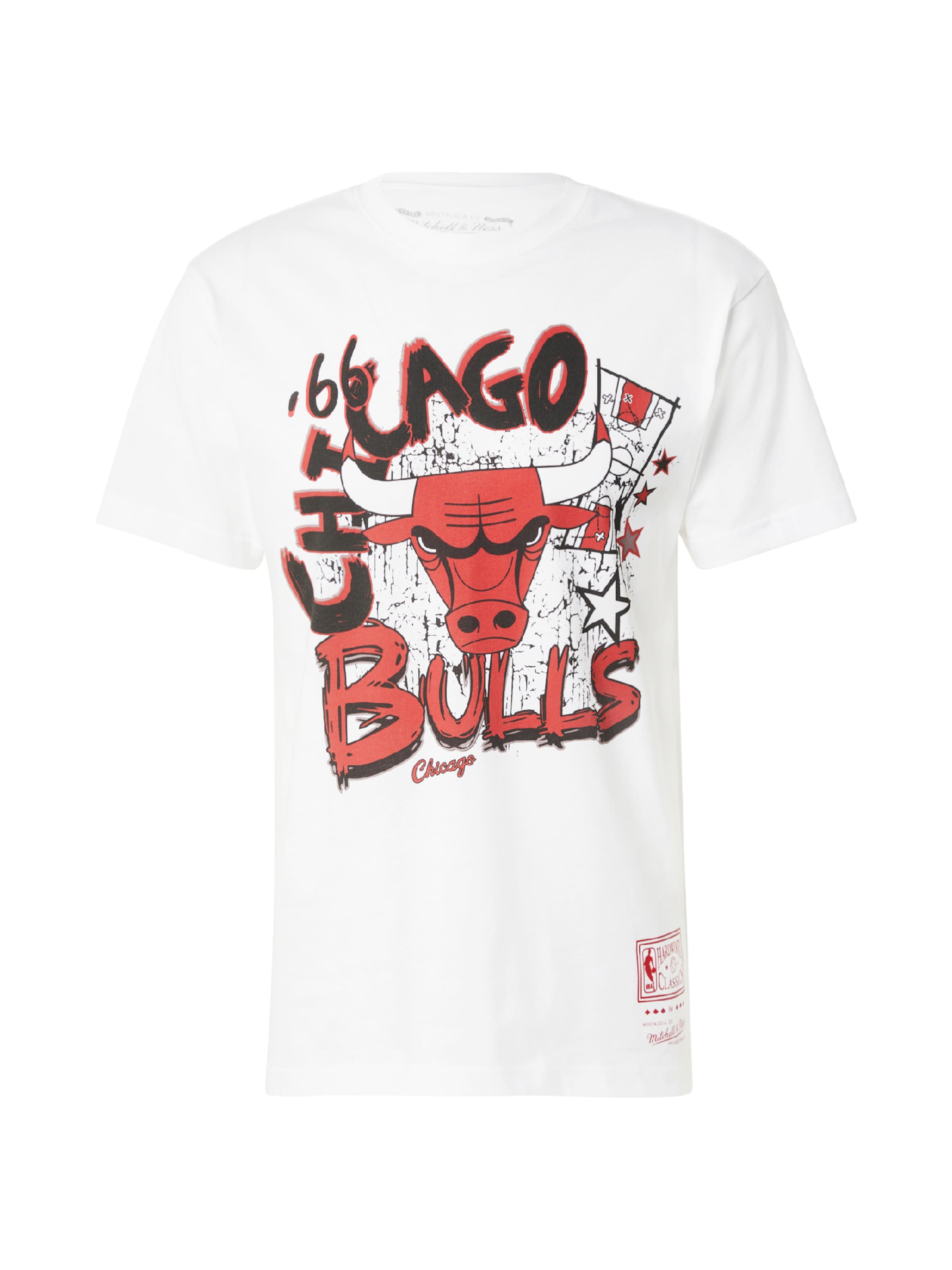Mitchell & Ness Tričko 'NBA HWC PLAY BY PLAY BULLS' – bílá: přední strana