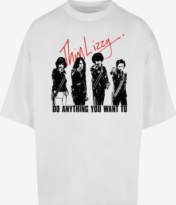 Merchcode T-Shirt 'Thin Lizzy - Do Anything' in Weiß: predná strana