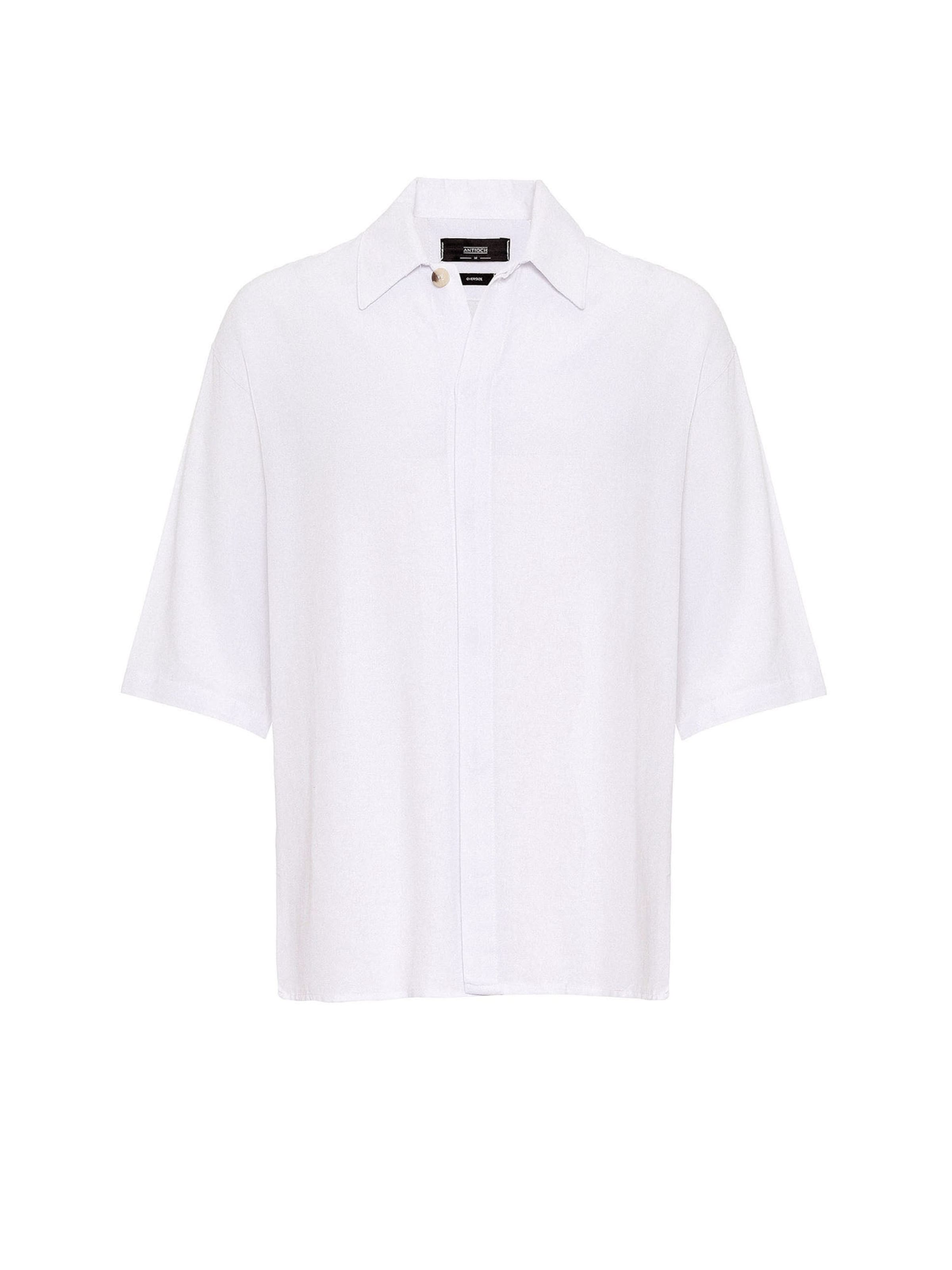 Fit confort Chemise Antioch en blanc : devant