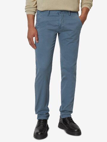 Marc O'Polo Regular Chino 'Stig' in Blauw: voorkant