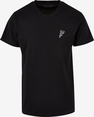 Mister Tee Shirt 'Pizza' in Black: front