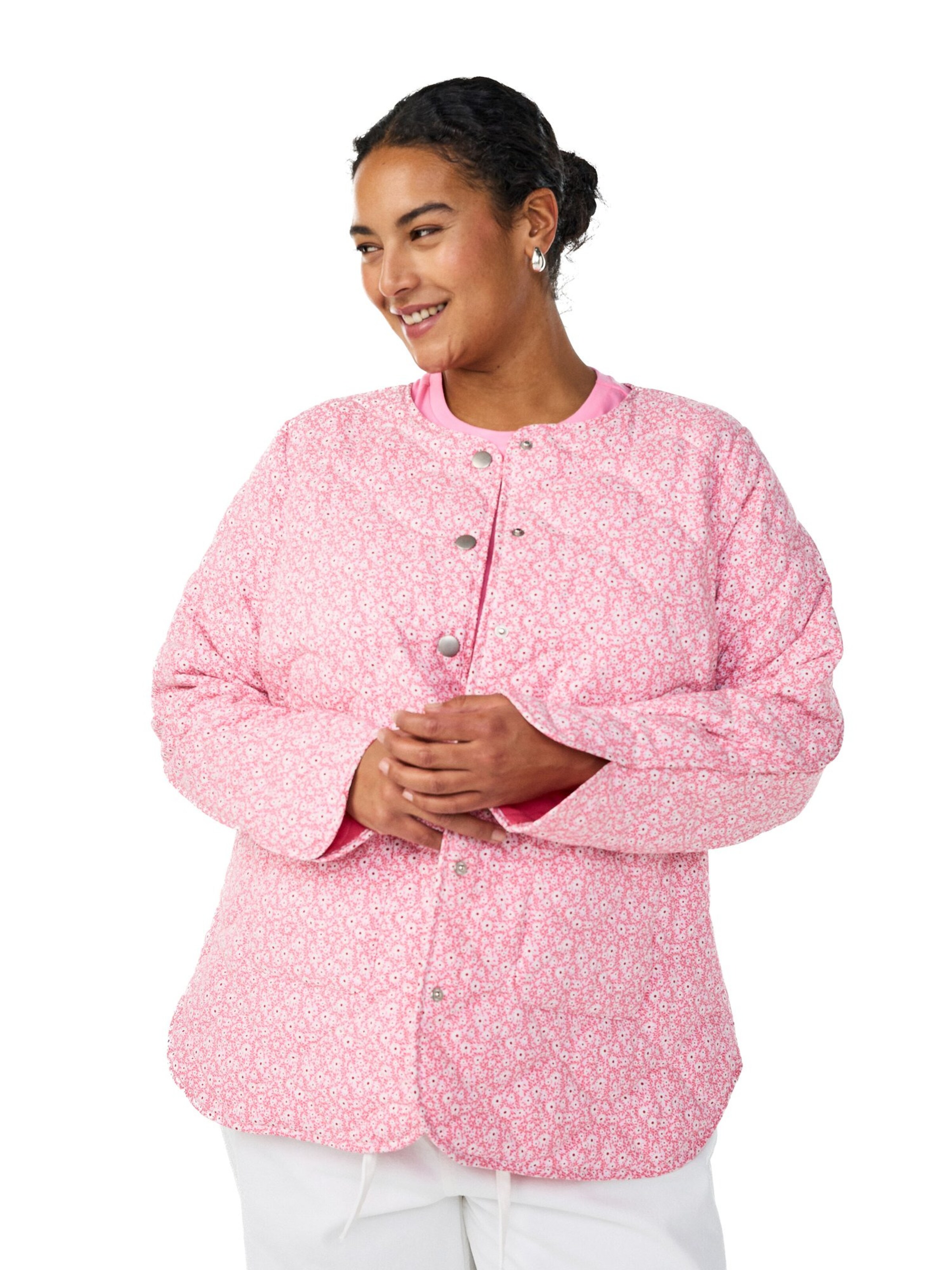 Giacca di mezza stagione di Zizzi in rosa: frontale