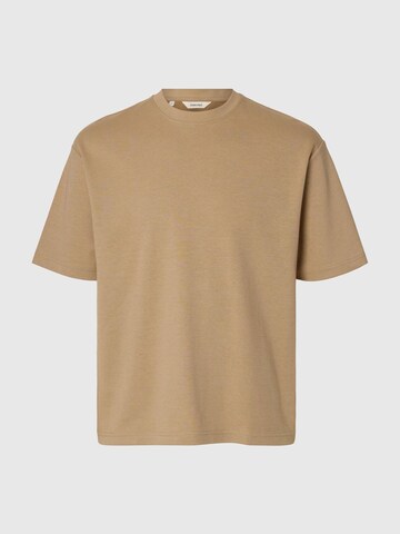 SELECTED Shirt in Beige: voorkant