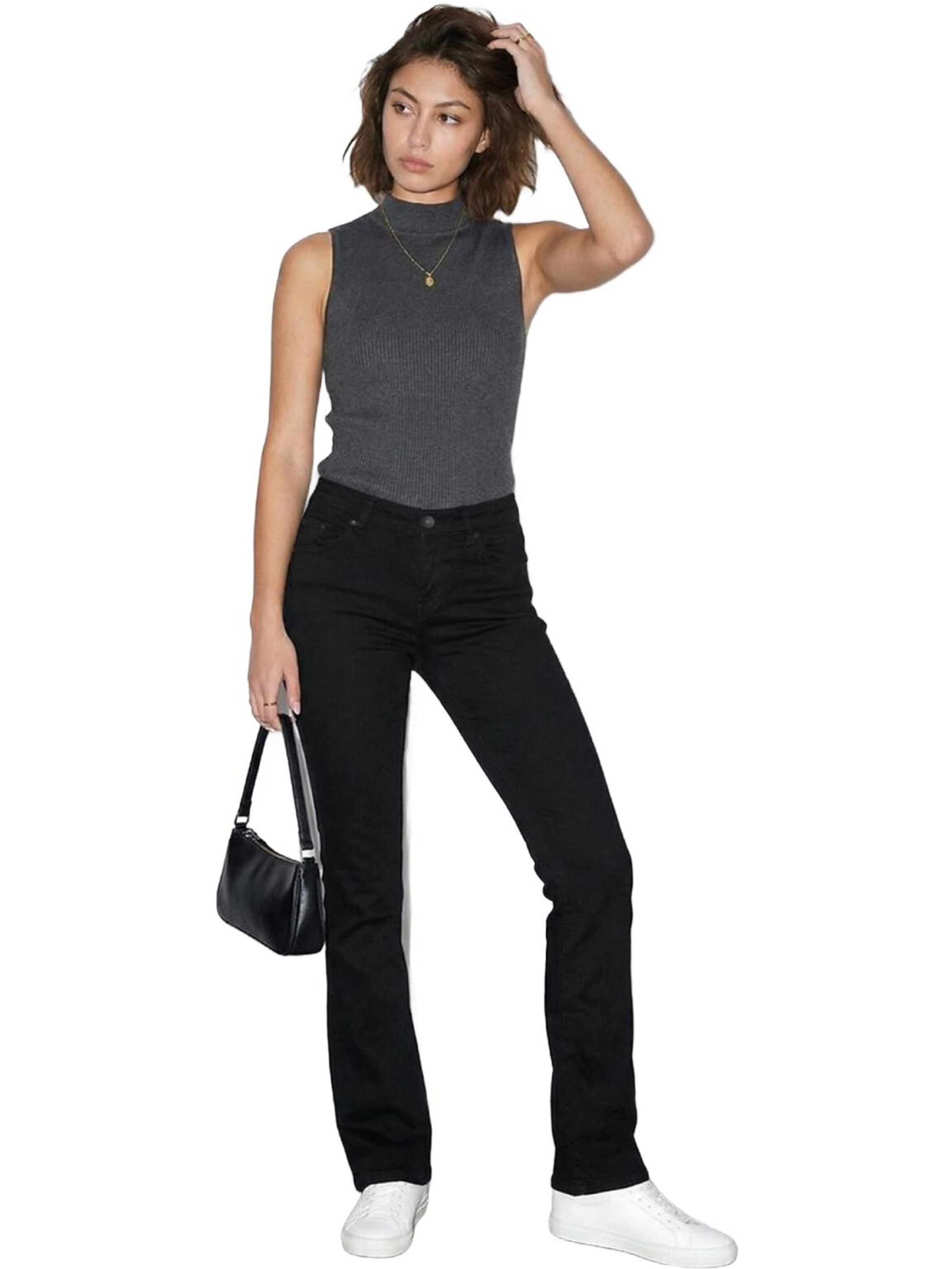 LTB Jeans - Bootcut Vaquero 'LTB Jeans Fallon Piece Leg Mid Waist Jeanshose' en negro: frente