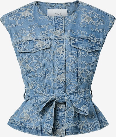 YAS Weste 'YASKARI' in blue denim / grau, Produktansicht