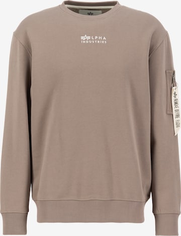 ALPHA INDUSTRIES - Sweatshirt em castanho: frente