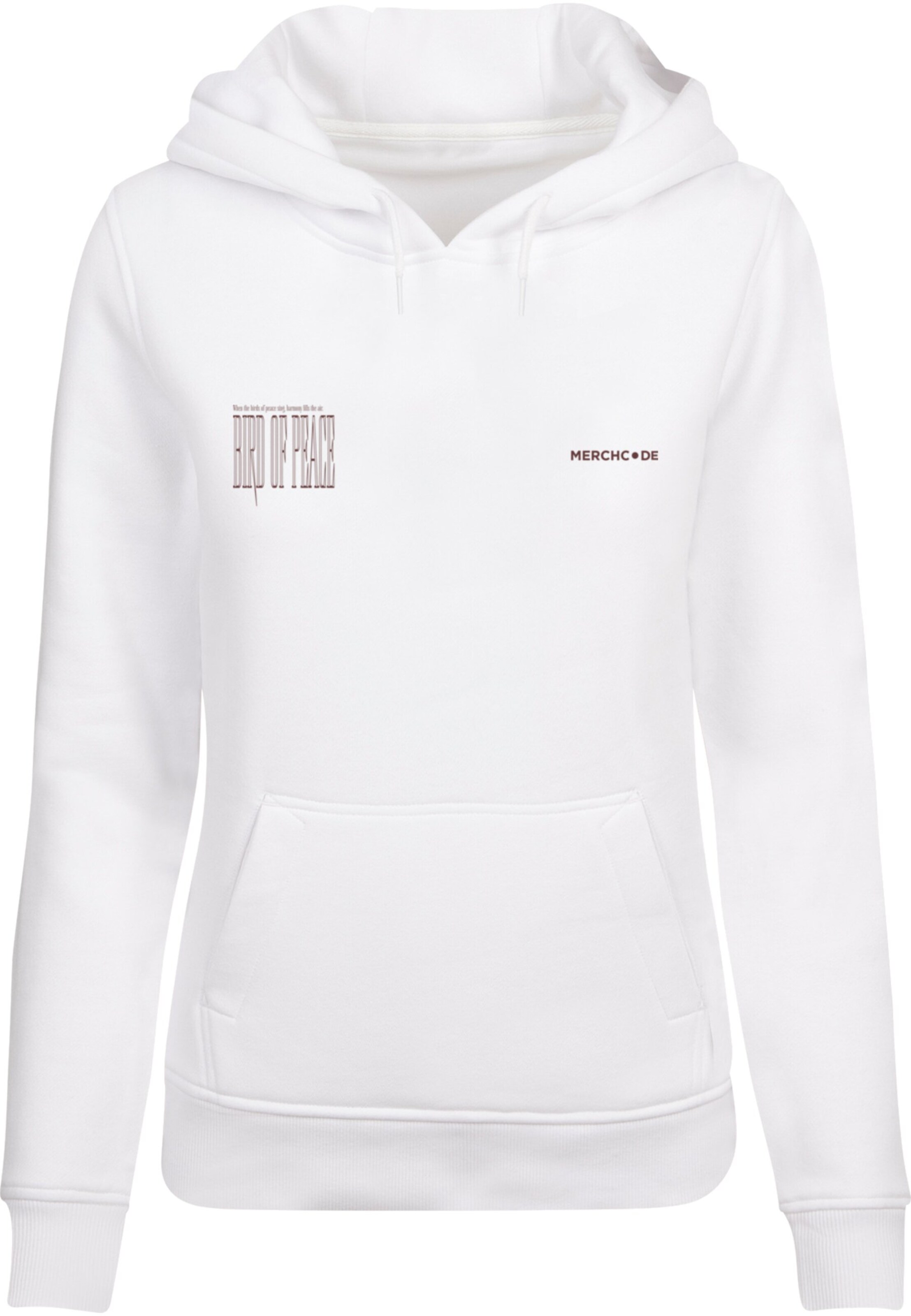 Sweat-shirt 'Birds Of Peace 2' Merchcode en blanc : devant