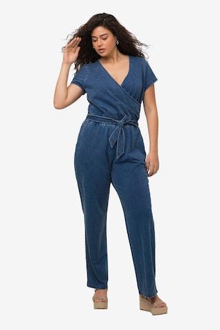 Ulla Popken Jumpsuit in Blauw: voorkant