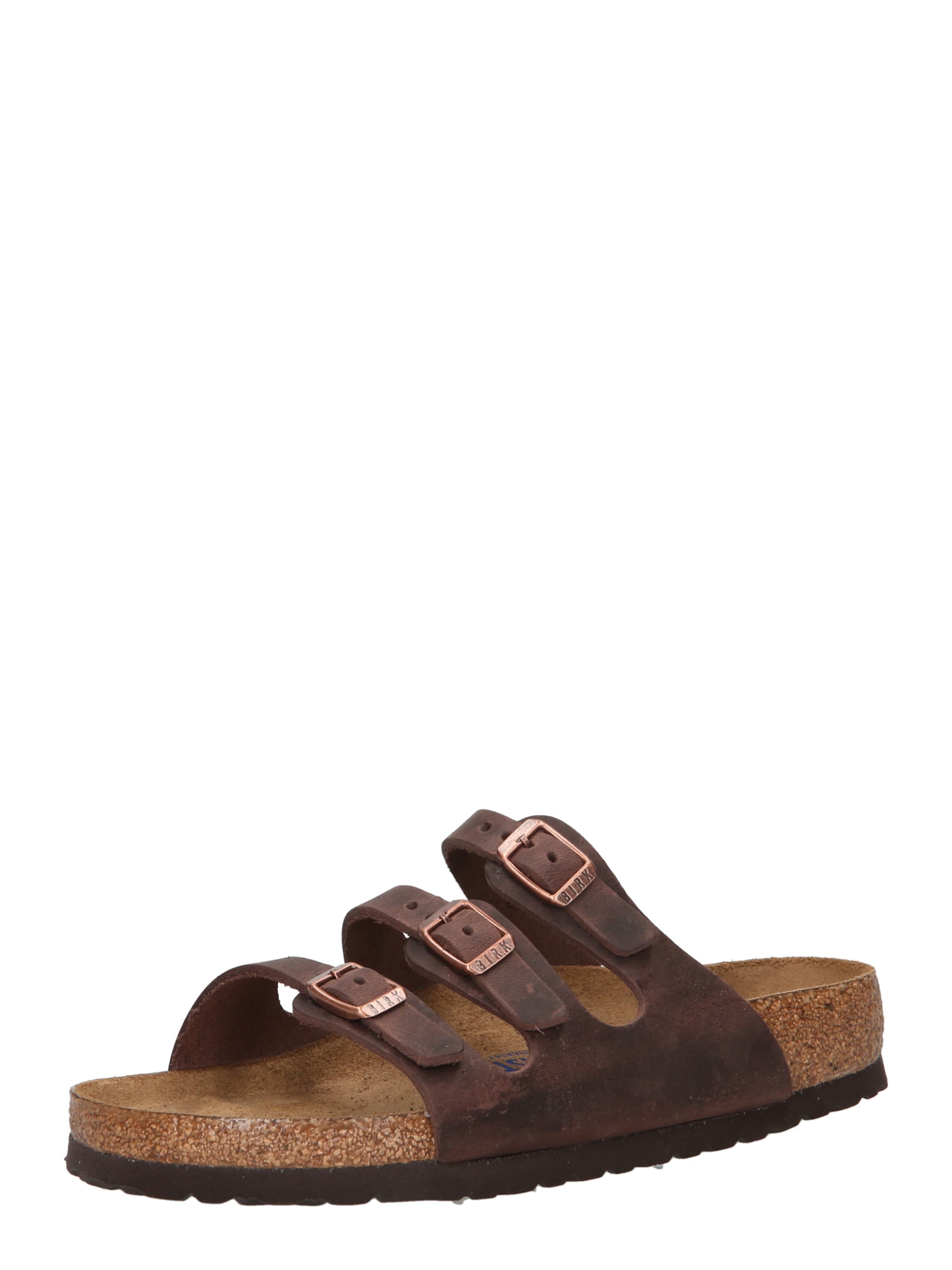 BIRKENSTOCK - Sapato aberto 'Florida' em castanho: frente