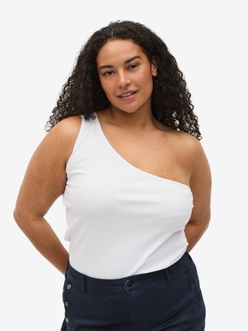 Zizzi Top 'XLOLY' in White: front