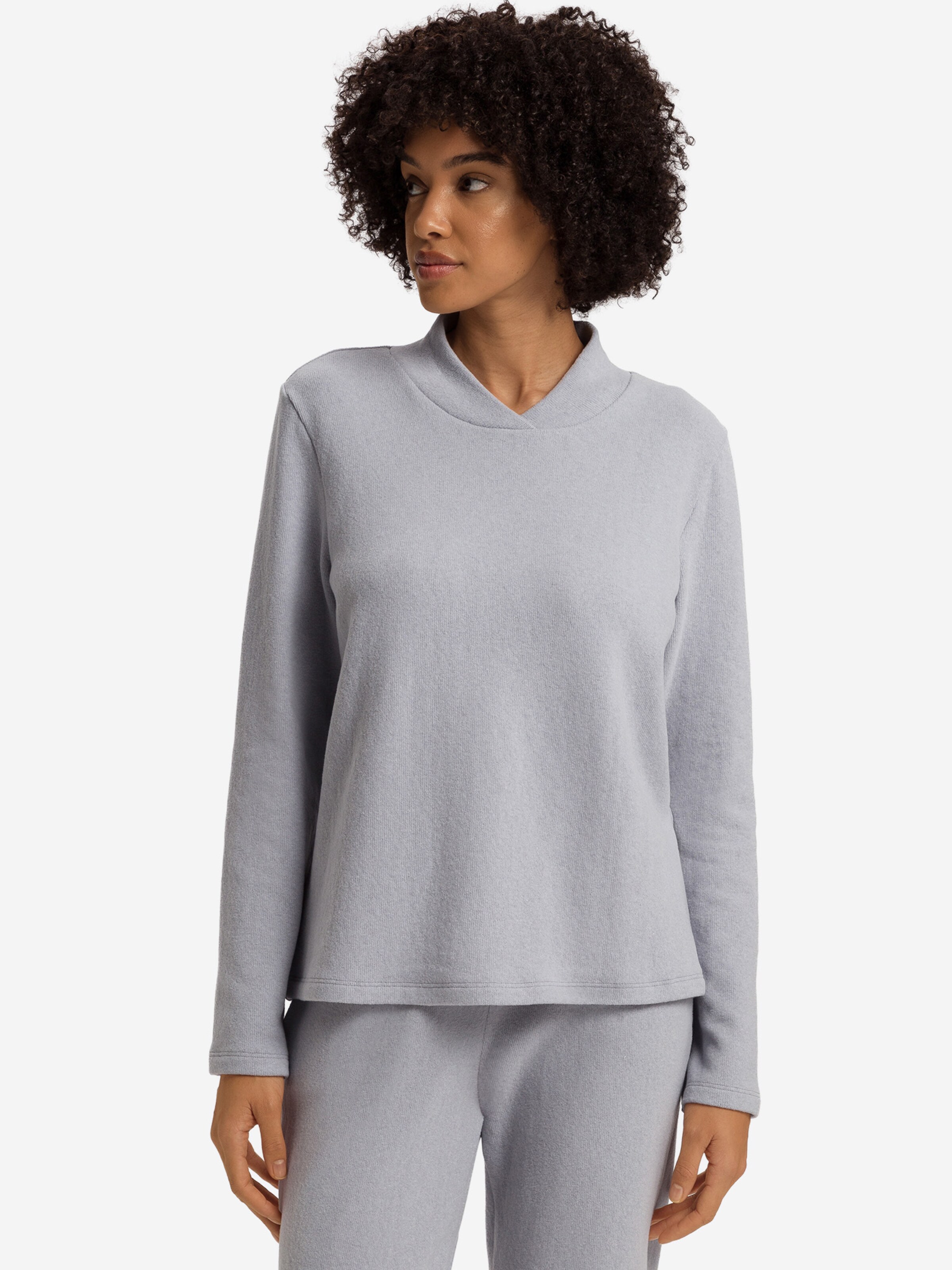 Hanro Sweatshirt ' Easy Wear ' in Grey: front