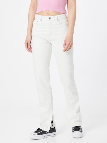 Gina Tricot Regular Jeans in Wit: voorkant