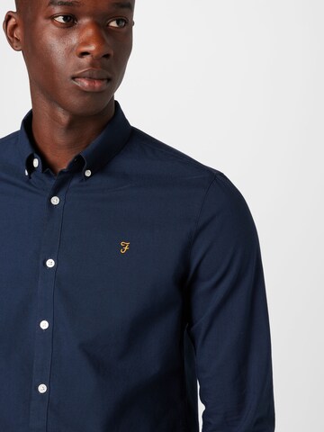 Coupe slim Chemise 'BREWER' FARAH en bleu