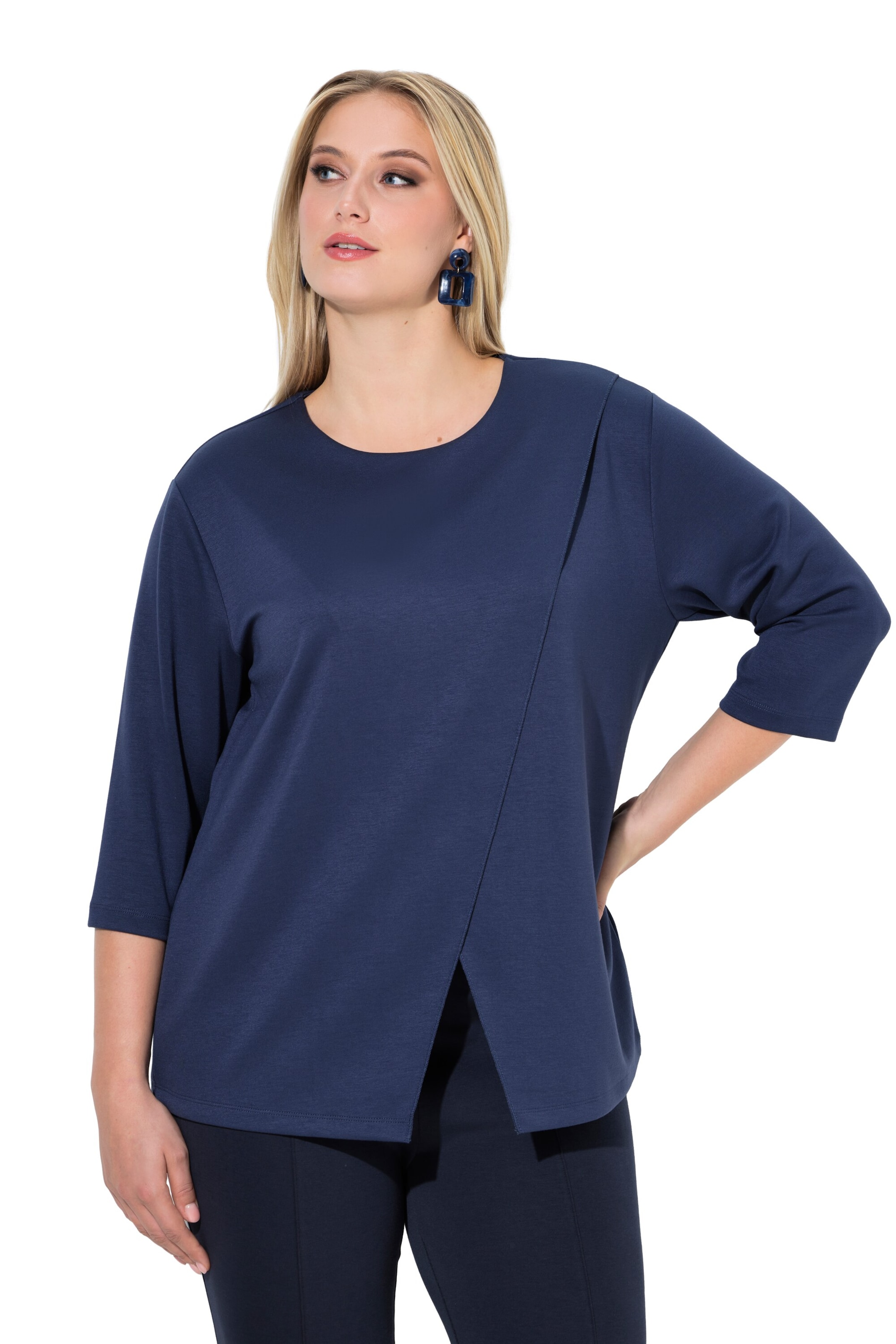 Ulla Popken Sweatshirt in Blau: Vorderseite