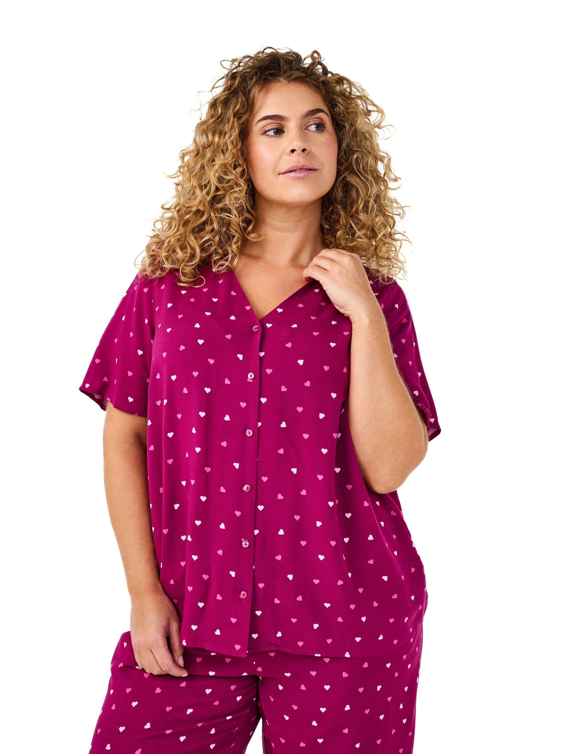 Zizzi Pidžaamasärk, värv roosa: eest vaates