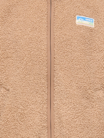 ONLY GIRLS Fleecejacke 'KOGEVA' in Beige