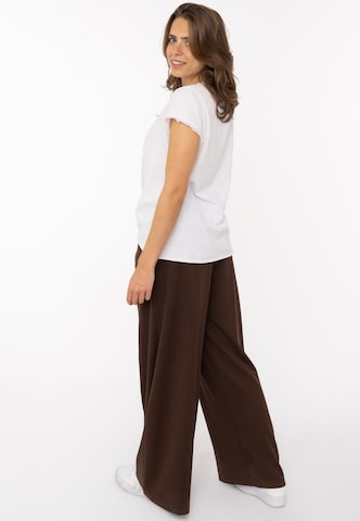Zwillingsherz Loose fit Pleat-Front Pants in Brown