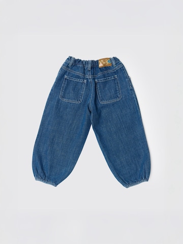 Maru + Bo Wide Leg Jeans 'EMBROIDERED BALLOON JEANS' i blå