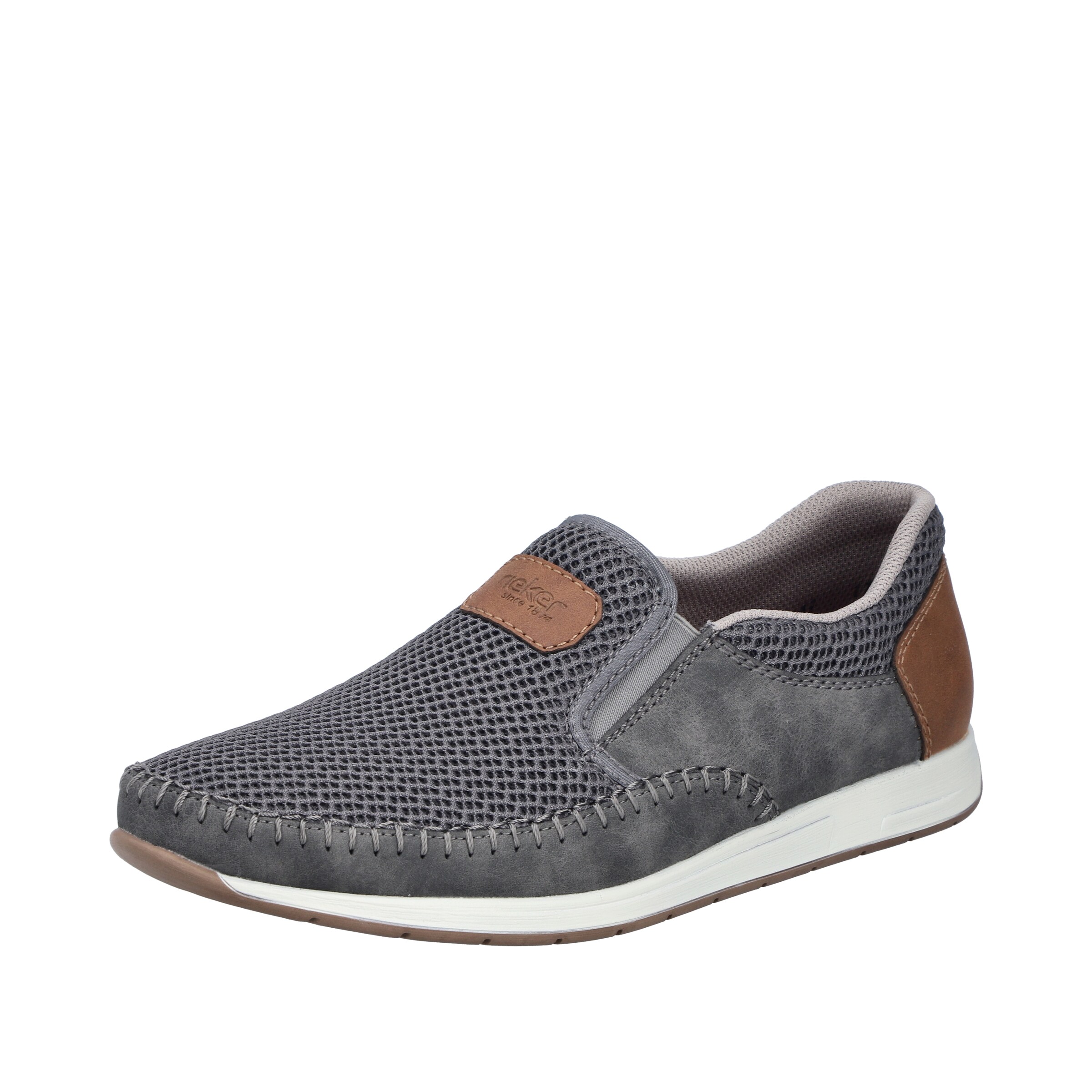 Chaussure basse ' 11954 ' Rieker en gris : devant