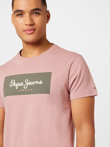 Pepe Jeans T-Shirt 'AARON' in Pink
