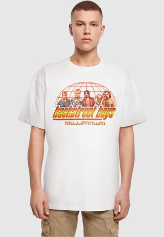 Merchcode T-Shirt 'Backstreet Boys - Millenium Globe' in Weiß: Vorderseite