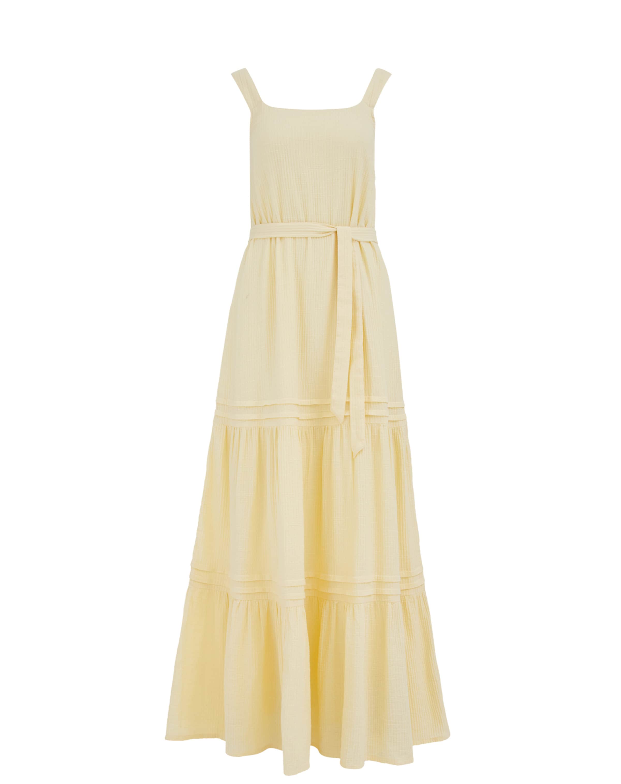 WE Fashion - Vestido de verão em amarelo: frente