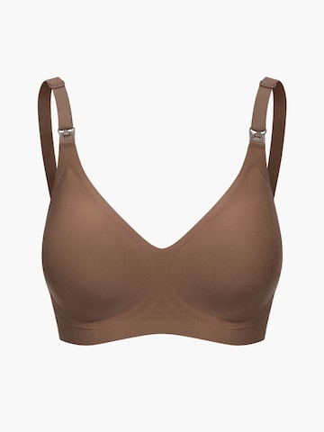 Bustier Soutien-gorge 'Comfort Maternity Still-BH ohne Bügel' cfab (formerly creamy fabrics) en marron : devant