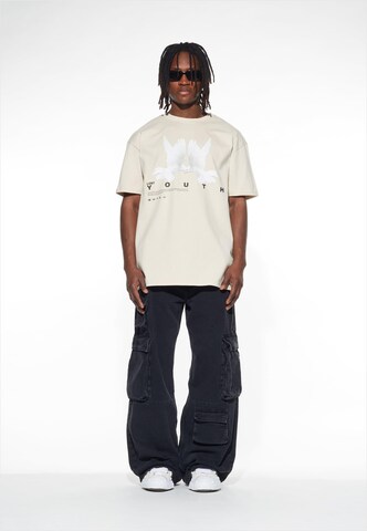 T-Shirt 'Dove' Lost Youth en beige : devant