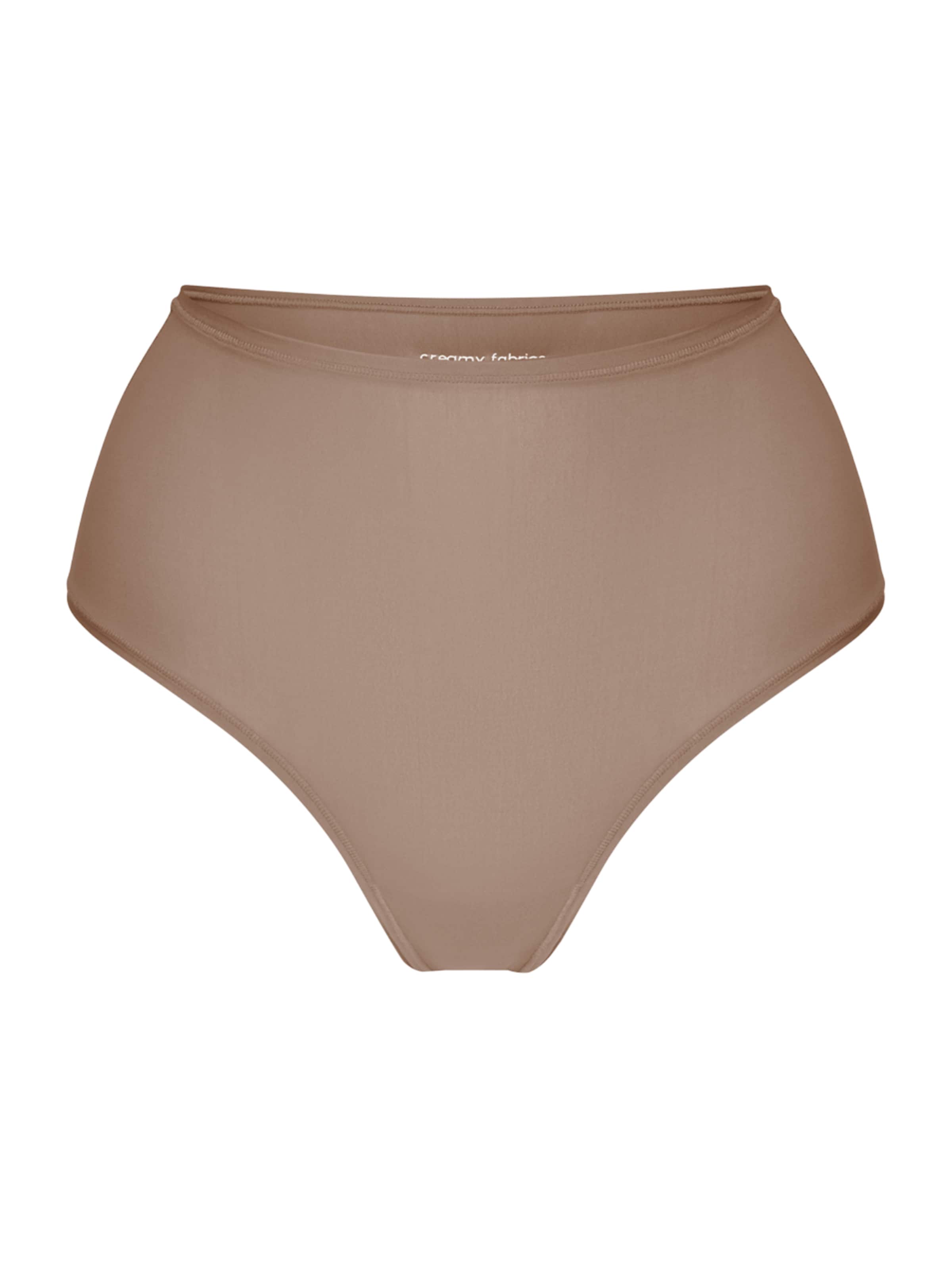 cfab (formerly creamy fabrics) Slip 'Hight-Waist Tanga' in Bruin: voorkant