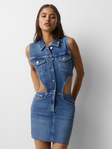 Pull&Bear Jurk in Blauw: voorkant