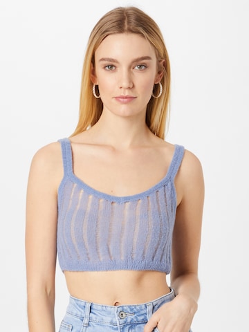 WEEKDAY Knitted Top 'Grace' in Blue: front