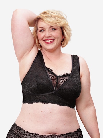 SugarShape Bralette Bra 'Eliana' in Black: front