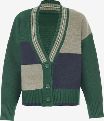 boline Knit Cardigan in Green: front