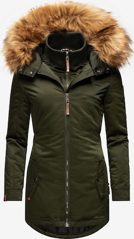 MARIKOO Winter Coat 'Sanakoo' in Green: front