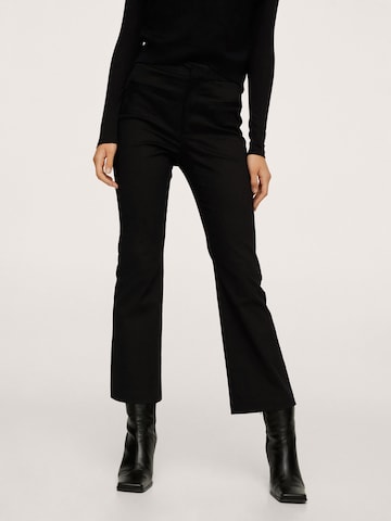 MANGO Flared Pants 'Trumpet2' in Black: front