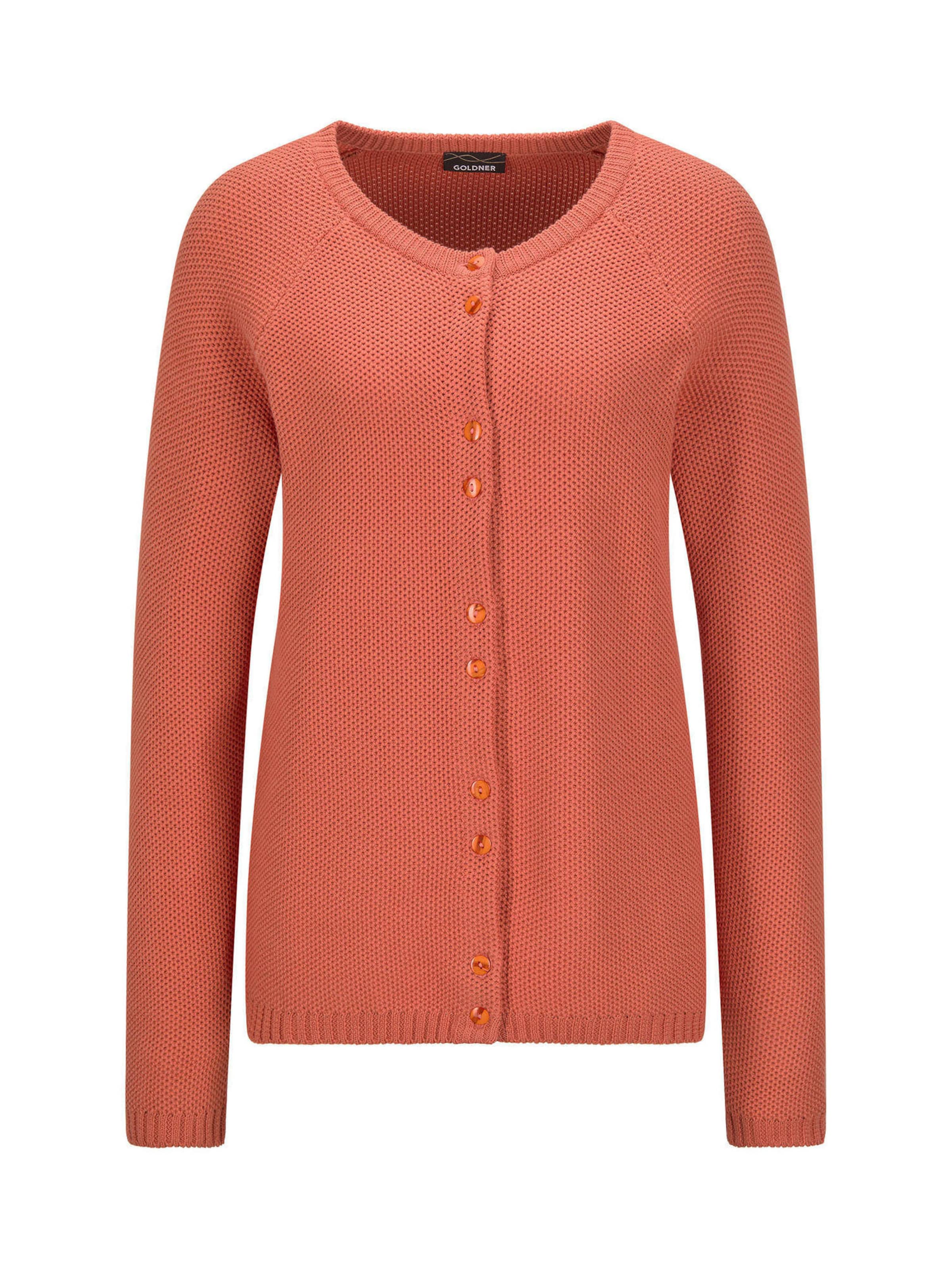 Goldner Cardigan en orange, Vue avec produit