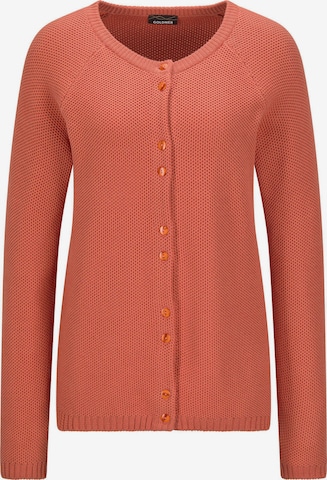 Goldner Strickjacke in Orange: Vorderseite