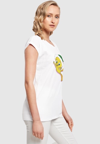 ABSOLUTE CULT T-Shirt 'Looney Tunes - Tweety Christmas Hat' in Weiß